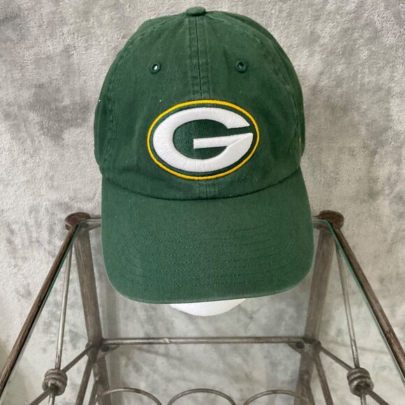 Green Bay Packers Green 47 Brand NFL Adjustable Strapback Cap - Picture 1 of 9